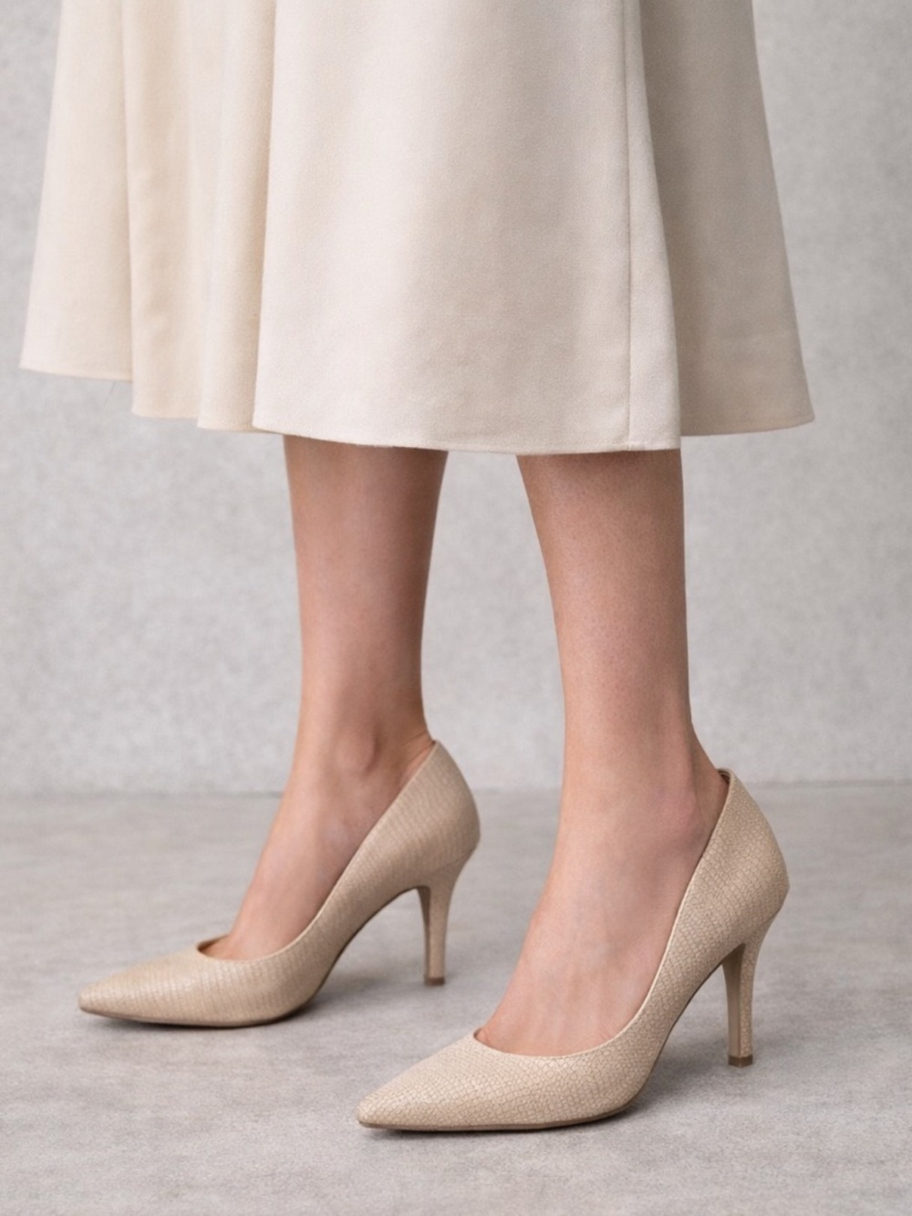 Nine West Textured Beige Heels